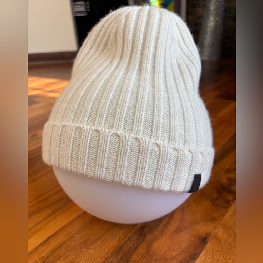 AllSaints Cream Knit Beanie,  New